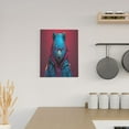 thumbnail image 6 of Sikiie Neon Cyberpunk Blue Bear Print Canvas Decorative Hanging Painting, Anti-shrinkage Hanging Frame, Suitable for Home, Office Wall Decorations, 6 of 6