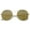 Gold / Gold Mirror, variant on sunglassLA Unisex Modern Thin Metal Frame Curved Brow Bar Colored Mirror Flat Lens Round Sunglasses (Gold / Gold Mirror) - 55mm