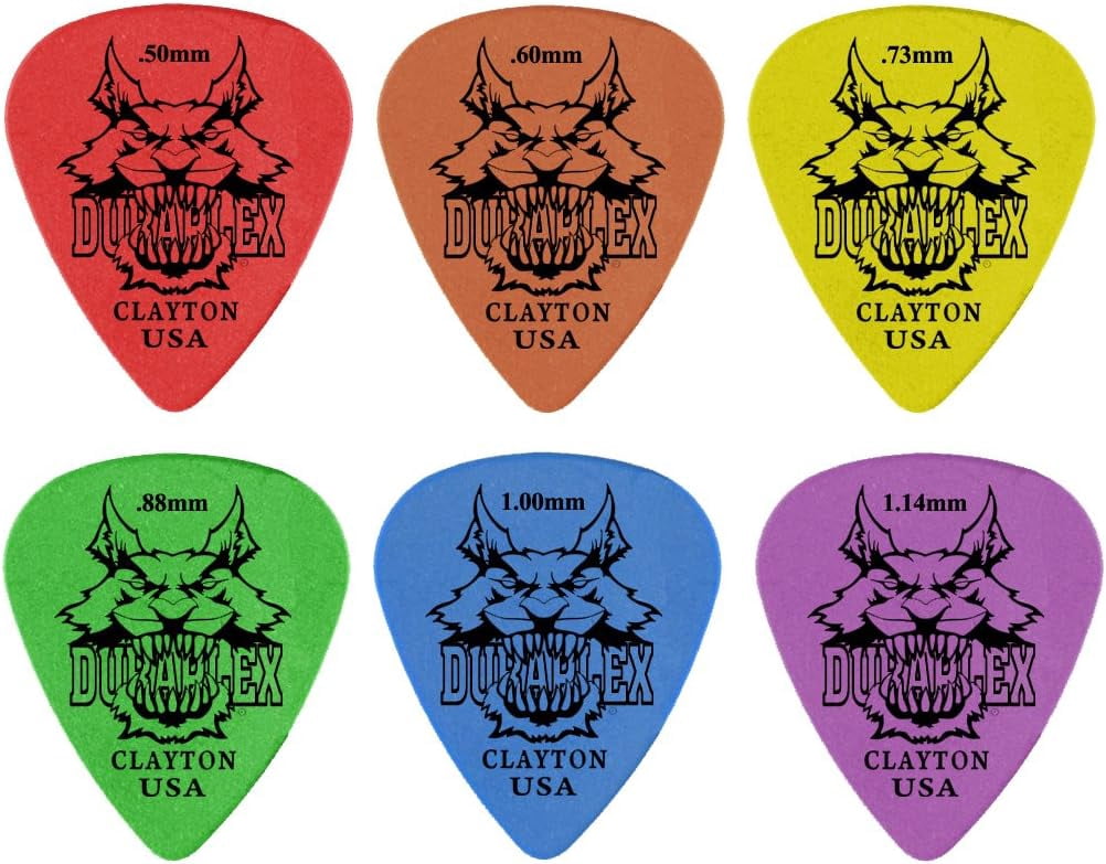 Clayton Picks DXS114/36 Duraplex Standard Shape Guitar Picks, 1.14mm, Pack of 36