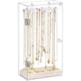 thumbnail image 1 of Soporte de acrílico para collares, organizador de collares, organizador de joyas transparente giratorio, vitrina para collares largos, pulseras colgantes, 1 of 5