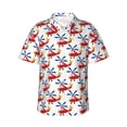 thumbnail image 2 of Goofa Cartoon Helicopter Hawaiian Shirt for Men, Unisex Summer Beach Casual Short Sleeve Button Down Shirts,Aloha Tropical Floral print shirt-Small, 2 of 9