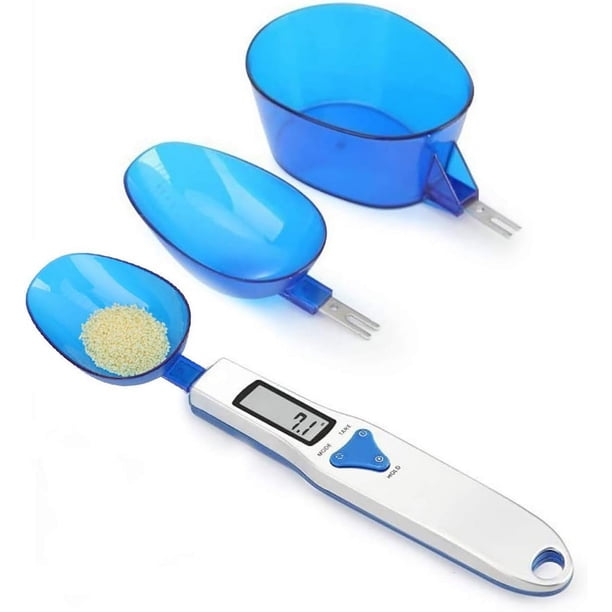 Cuchara medidora de cocina digital, tres especificaciones diferentes, cuchara para báscula de alimentos con diseño de escala, peso de 0,1 gramos a 500 gramos, unidad de soporte