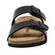 thumbnail image 3 of cUSHIONAIRE Sandalia con plantilla de corcho Lane para mujer con comodidad NEGRO OILY 7, 3 of 5