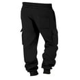thumbnail image 4 of Men's Winter Work Pants with Multi-Pocket Design, Sweatpant Comfort for Casual Sports, Outdoor Activities, and Daily Wear (Warm & Functional),Black L, 4 of 4