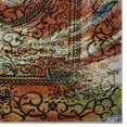 thumbnail image 5 of RUGSOTIC CARPETS MACHINE MADE HEATSET POLYPROPYLENE AREA RUGS - 4'x6', Rectangle Shape, Caramel Blue Color, Contemporary Modern Design, High Pile Machine Made Area Rugs for Living Room (M00050), 5 of 7