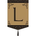 thumbnail image 1 of Magnolia Garden Flags M030011 Monogram L Tassel Burlap Garden Flag, 1 of 1