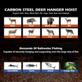 thumbnail image 5 of Deer Game Hanger Hoist Tripod Deer Hanging Stand, Deer Skinning Rack with 2 Meat Hooks for Hunting and Fishing, Animal Skinning, Dressing and Butchering - Heavy Duty, 5 of 8