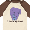 thumbnail image 4 of Inktastic I Love My Noni Elephant Purple Blue Boys Long Sleeve Baby Bodysuit, 4 of 5
