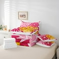 thumbnail image 5 of Manfei Flower Floral Bed in a Bag Twin Size,Boho Dahlia Bed Set,Pink Yellow Red Bedding Twin Size,Ultra Soft Bedroom Decoration,7 Pieces, 5 of 7