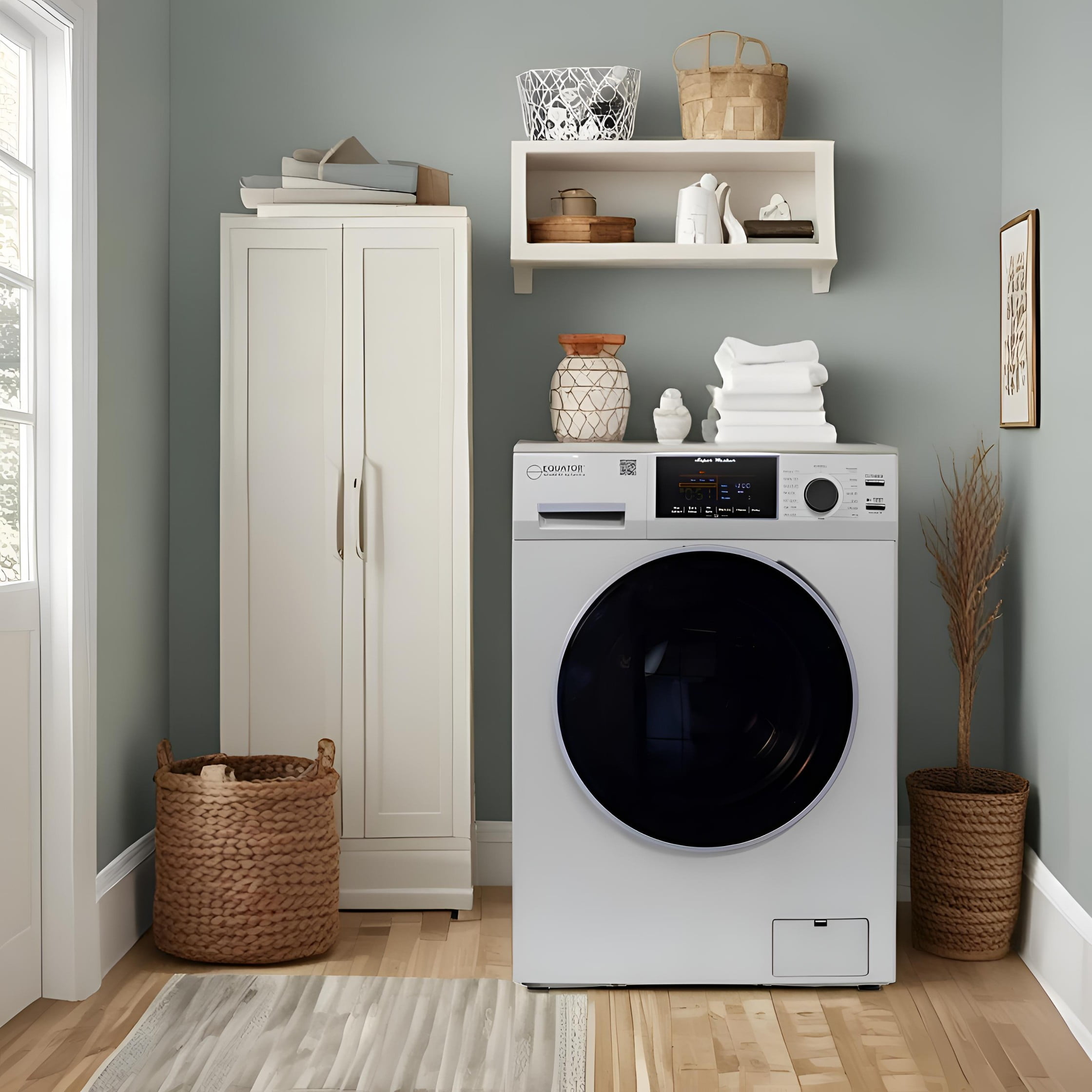 Equator 1.6cf/15lbs Compact Washer 15 Wash Sanitize Allergen PET Cycle With 2 Min. Winterize ( Anti-freeze) Option 1400RPM / 110V