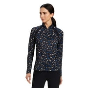 Ariat Sunstopper 2.0 1/4 Zip Baselayer, Womens, Black Busy Pony Print, Xlarge