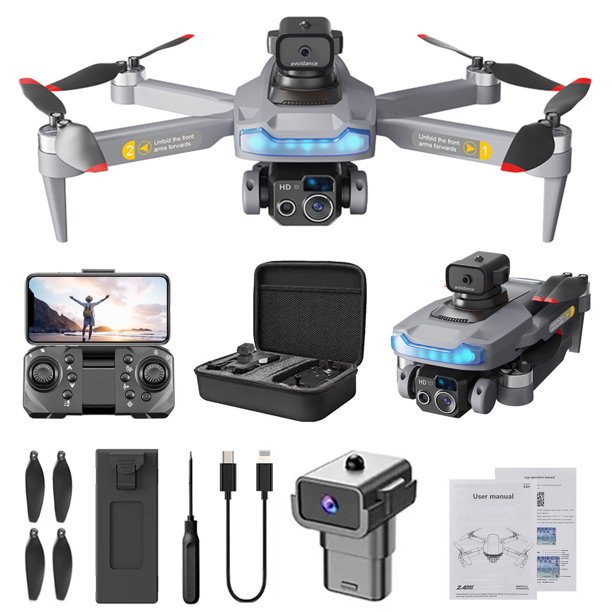 Ofertas de invierno: Dron karymi WiFi FPV con cámara 4K HD, modo de retención de altitud, dron RC plegable, cuadricóptero, vuelo circular, vuelo de ruta, retención de altitud, modo sin