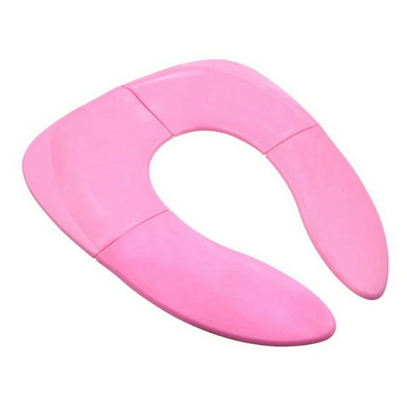 Zzbeans Foldable Potty Training Seat, Portable Toddler Toilet Seat Cushion, Non-Slip Travel Potty Cover for KidsBaby Home and Public Restroom Use, Pink