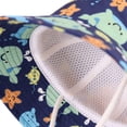 thumbnail image 6 of IVEYRTF Baby Bucket Hat Cute Whale & Starfish Print Wide Brim Adjustable Chin Strap UV Protection Breathable Mesh for Infants 1-4 Years Sun Hat, 6 of 7