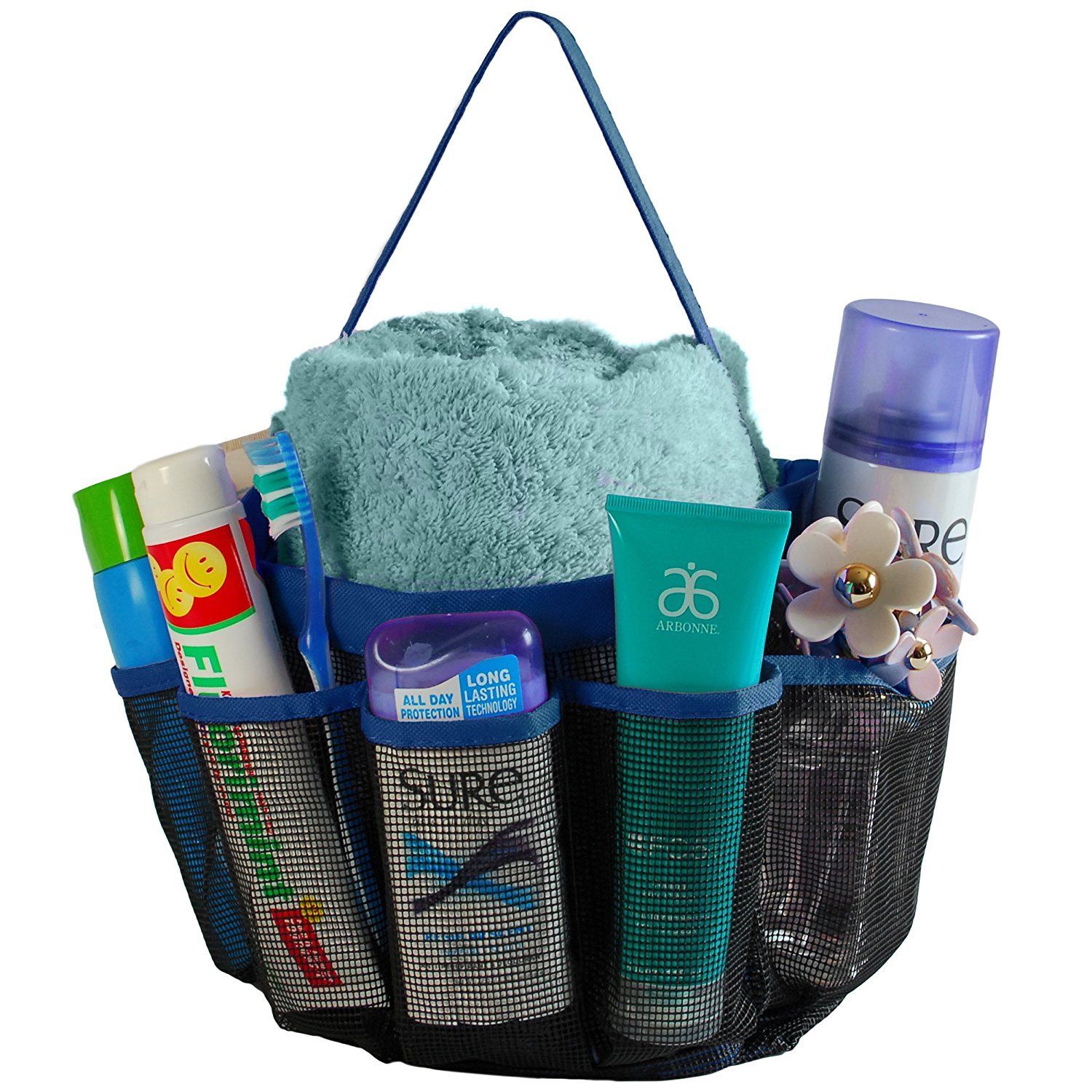 Lebogner 8Pocket Quick Dry Shower Caddy Tote Bag. Shower Organizer