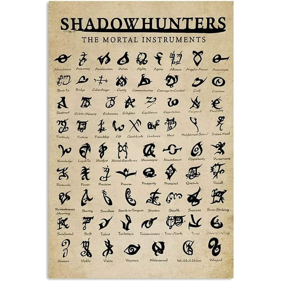 Shadowhunters Knowledge Metal Signs Poster Home Bedroom People Cave Bathroom Living School Room Cafe Kitchen Home Wall Decor Retro Print Poster (Aluminum) Size: 12 x 16 inch