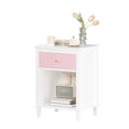 thumbnail image 3 of Nightstand with Storage, White+Pink / High - Quality MDF, Good for Bedroom Decor, 3 of 5