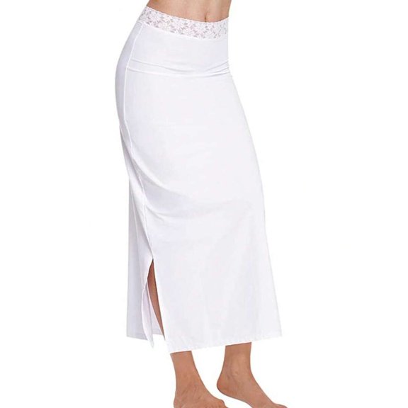 1pc Women's Lace Lining Split Skirt, Slip Dress, Versatile Underskirt For Summer