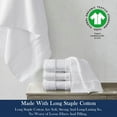 thumbnail image 4 of Delara Organic Cotton Bath Sheet 36"x70" Pack of 4, 650 GSM Plush Soft Quick-Dry Ultra-Absorbent Towels, GOTS & OEKO-TEX Certified, White, 4 of 8