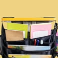 thumbnail image 4 of Desk Hanging Organizer Bag | Side-Mount Book Storage for Office & Home | Durable Space-Saving Desk Accessory | Easy Install Hook | Stylish Vertical Study Supply Holder | 1 Pack | Black, 4 of 7