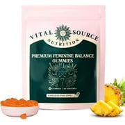 Premium Women’s Probiotic Gummies – 60 Count, Pineapple Flavor, Supports Feminine pH Balance, Digestive & Immune Health – Vegan, Halal, No Dairy or Soy