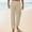 Khaki, variant on Daolelai Men's Simple and Stylish Solid Color Cotton and Linen Trousers