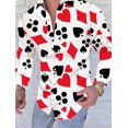 thumbnail image 1 of Camisa de póquer para hombre con estampado de cuadros escoceses, cuello vuelto, para salir, golf, manga larga, ropa con estampado de patchwork, diseñador de ropa, 1 of 6