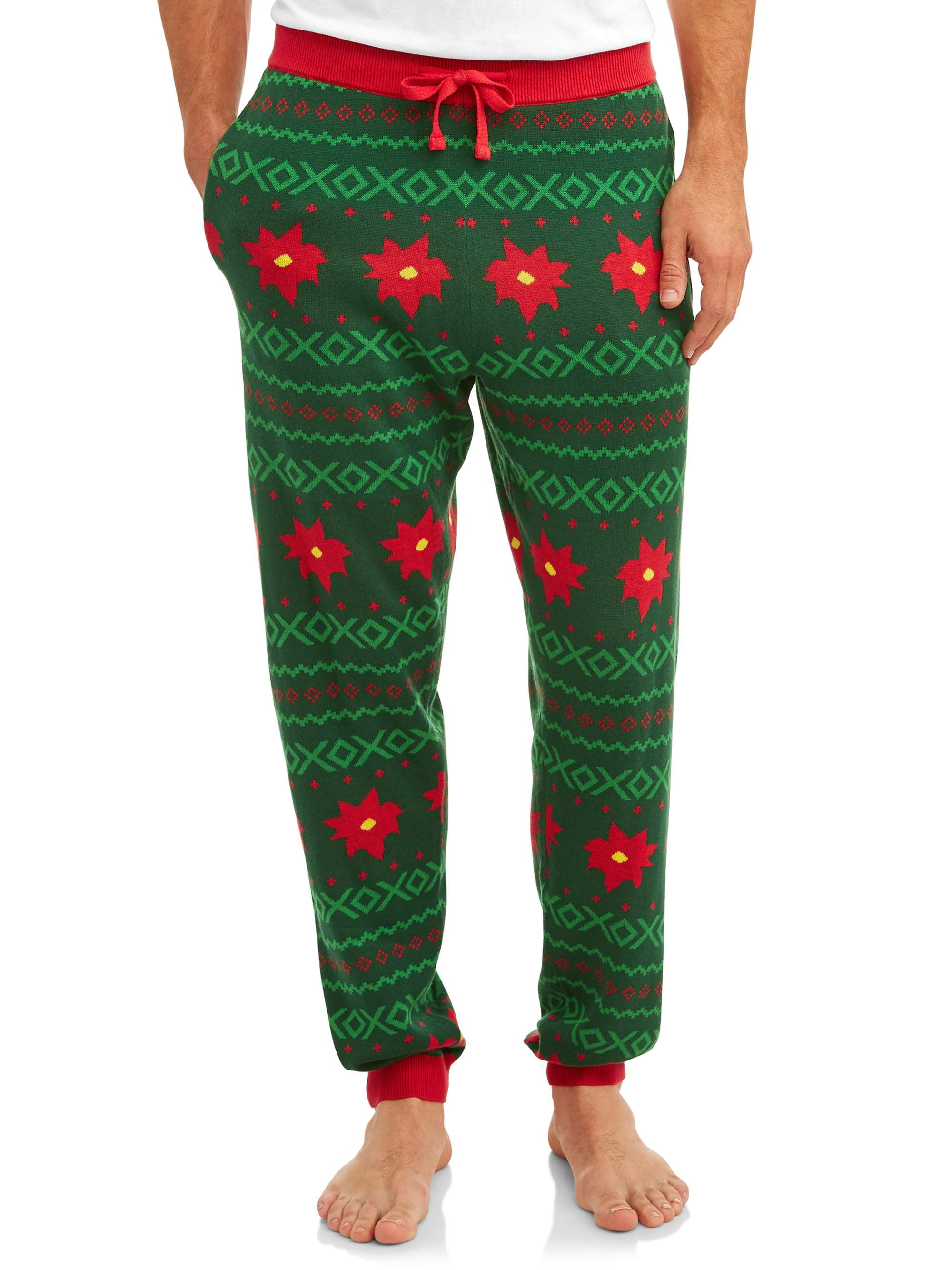 Holiday Time Men's Christmas Sweater Knit Jogger Pants - Walmart.com