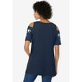 thumbnail image 2 of Woman Within Plus Size Short-Sleeve Cold-Shoulder Tee, 2 of 6