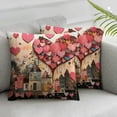 thumbnail image 2 of COMIO Throw Pillow Cover Valentines Day Love Heart Couples 2-Piece Short Plush Pillowcase White, 2 of 6