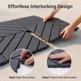 thumbnail image 3 of Plastic Interlocking Deck Tiles, 44 Pack 12"x12" Waterproof Non-Slip Outdoor Patio Flooring, Drainable Snap Together Decking Tiles for Poolside, Porch, Garden, Backyard & Shed Floor, Grey, 3 of 12