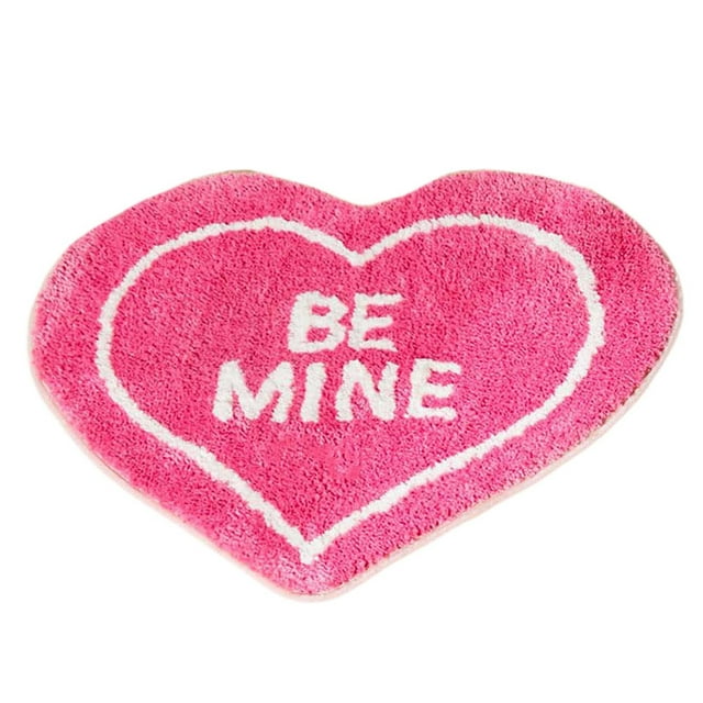 Valentine's Day Heart Shaped Welcome Carpet Non Bath Mat Washable Floor for Home Celebration