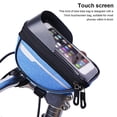 thumbnail image 3 of Langgg Bicycle Touch Screen Bag Front Storage Bike Mobile Phone Case Pack Outdoor Riding Biking Washable Reusable Pouch Blue 1Set, 3 of 6