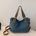 thumbnail image 3 of Bolso Mano para Hombres Y Mujeres Hombro Con Múltiples Bolsillos Lona El () Azul, 3 of 9