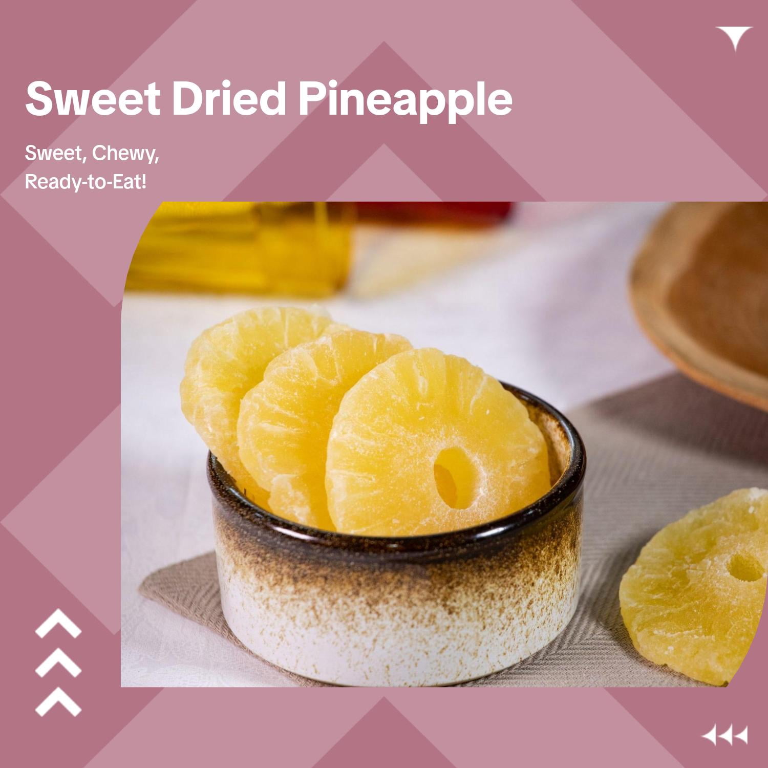 Snack Delight Sweet Dried Pineapple Rings, Candied Tropical Fruit Snack, Perfect for Snacking and Baking, 5 Pound