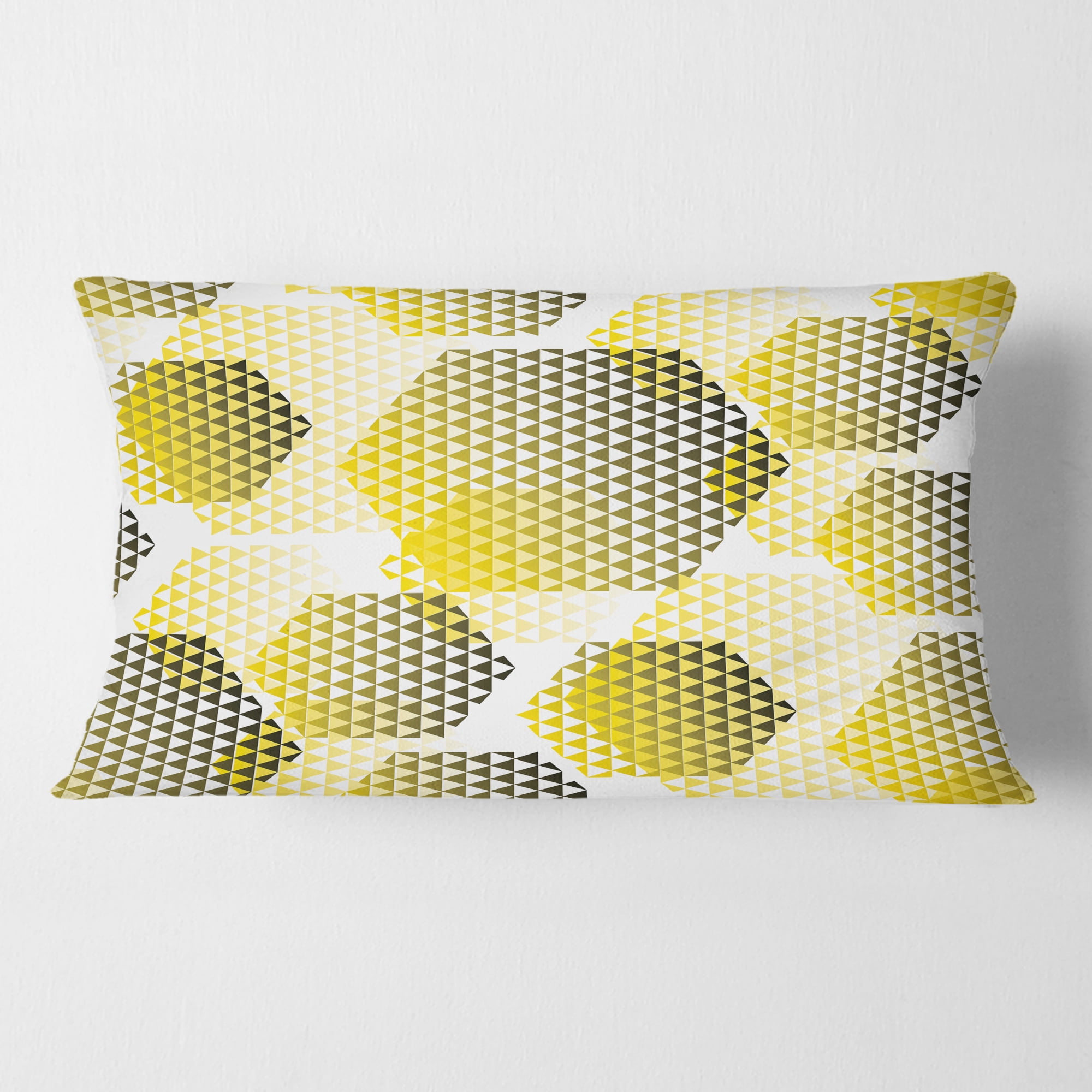 Designart Retro Hexagon Pattern XI' Mid-Century Modern Throw Pillow - 12x20