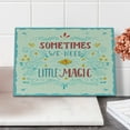 thumbnail image 2 of Magic Cutting Board, We Need Little Magic Frame Print Ornate Swirl Motifs Retro Pop Art Style, Decorative Tempered Glass Cutting and Serving Board, in 3 Sizes, by Ambesonne, 2 of 5