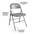thumbnail image 2 of Mainstays All-Steel Metal Folding Chair, Gray, 2 of 5