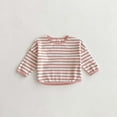 thumbnail image 2 of NIEWTR Girls Boys Sweatshirt Autumn And Winter Long Sleeve Solid Color Round Neck Childrens Sweatshirt Fall Winter Sweatshirts Long sleeved T-shirt for 6-12 Months, 2 of 4