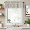 thumbnail image 2 of Beige Black Striped Kitchen Curtain Valances for Windows Farmhouse Short Curtains, Abstract Modern Art Irregular Stripe Rod Pocket Valance Curtain for Bedroom Cafe Living Room, 2 of 8