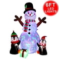 thumbnail image 2 of Ourwarm-decoración de patio inflable de 6 pies, venta al por mayor, pingüino, hombre de nieve con luz Led, caja de regalo de Papá Noel, inflable de Navidad para exteriores, 2 of 4