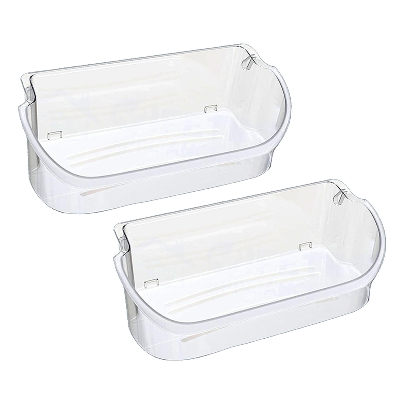 Fiocias 2 Pieces Refrigerator Door Bin Food Storage Container Fridge Drawers for Kitchen