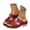 Red, variant on Womens Wedge Sandals Leather Dressy Walking Shoes Casual Slip on Summer Slides Flats Red 6.5