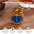 thumbnail image 3 of Vintage Lighter Kerosene Lighter, Cool Steampunk Trench Lighter, Antique Metal Lighter Rocker Arm Igniting, Reusable Windproof Trench Lighter, Unique Gift for Men Lighter Collectors, 3 of 8