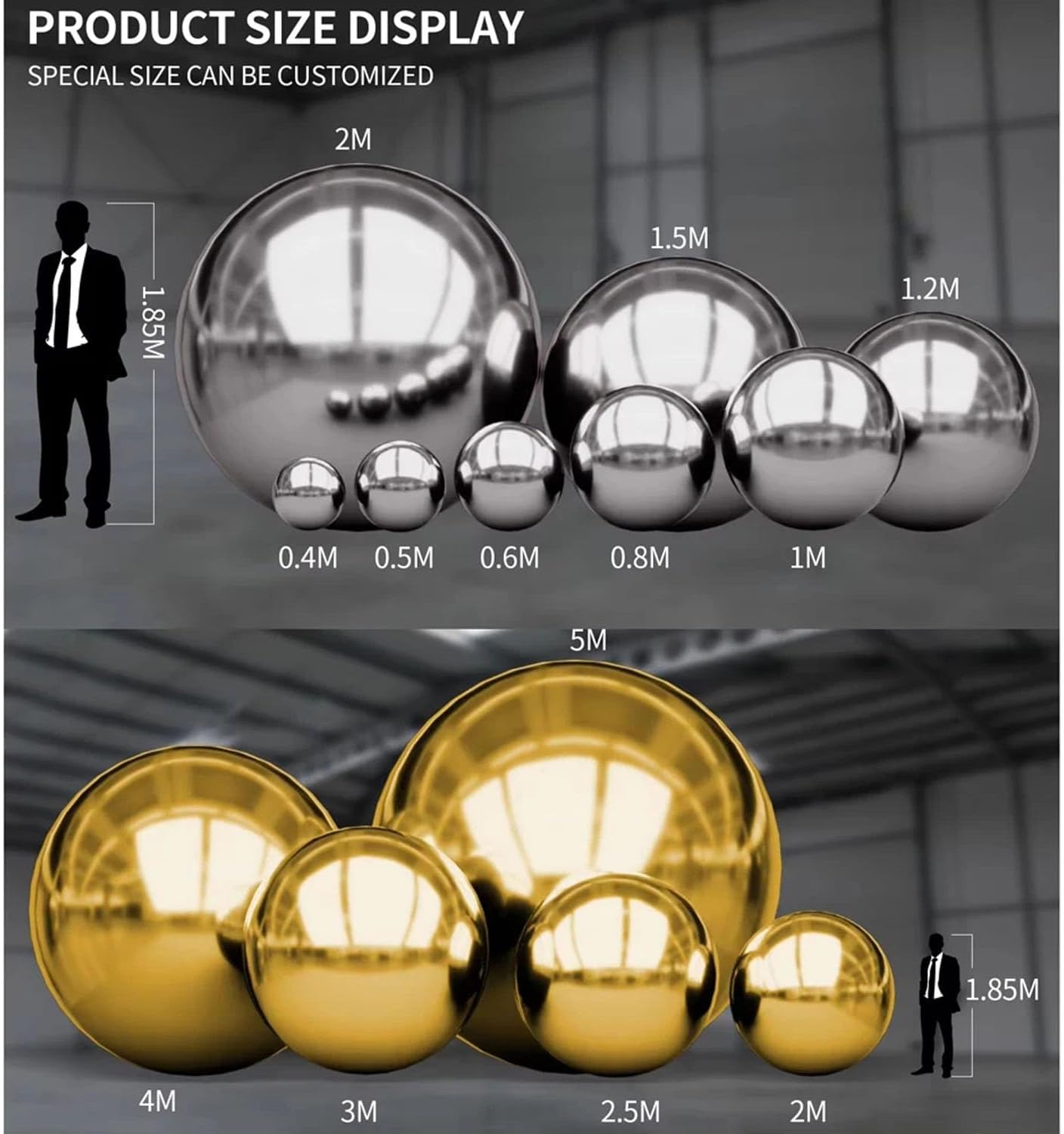 Silver Inflatable Mirror Ball Set - Sealed Shinny Balls Reusable Giant Mirror Balloon Sealed Disco Sphere For Wedding Nightclub Party Stage Hanging Decoration(4pcs1pack)