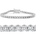 thumbnail image 1 of Bracelet Tennis Diamant 6.25 Ct 7 Pouces une Rangée Diamants Ronds Naturels Or Blanc 14K, 1 of 2