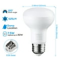 thumbnail image 3 of 8 Pack 7.5W LED Lights BR20 R20 Dimmable LED Light Bulbs, Flood Light Bulb Indoor, 5000K Daylight, 3 of 7