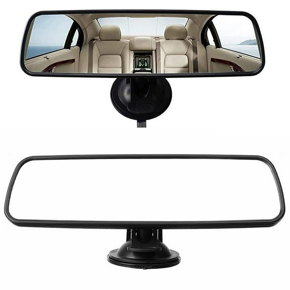 XZKING Rear View Mirror Adjustable Car Interior Rear View Mirror Car Seat Child Safety Mirror for Universal Cars Trucks SUV-9.64 x 2.6 inch (White)