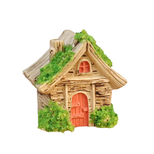 Mini figura de casa de dibujos animados en miniatura, señal de carretera en miniatura, silla, buzón de piedra, estatua de hongo, casa, decoración de jardín de hadas en micro paisaje