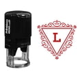 thumbnail image 1 of Printtoo Triangle Swirl Border L Alphabet Monogram Initial Office Stationary R-40 Self Inking Rubber Stamp, 1 of 6